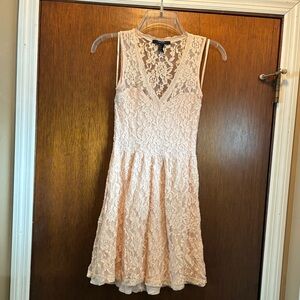 Forever 21 Blush Lace Mini Dress